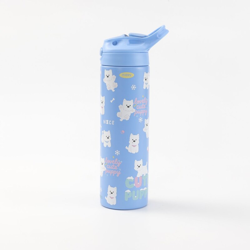 BOTELLA TÉRMICA INFANTIL PERRITO DUODUO CON TAPA FLIP (500 ML / AZUL) BOTELLA TÉRMICA INFANTIL PERRITO DUODUO CON TAPA FLIP (500 ML / AZUL)