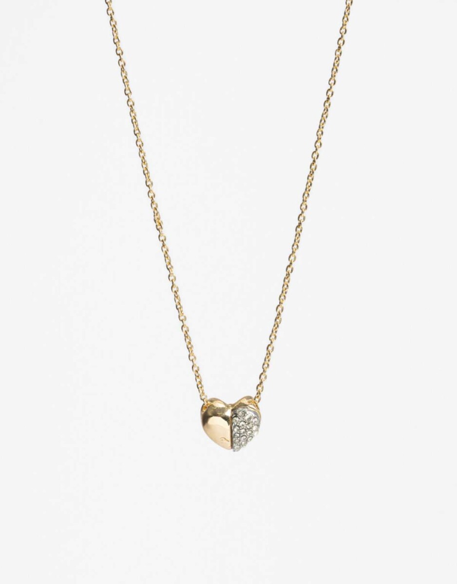 Collar Corazón Metal Biplating - Dorado 