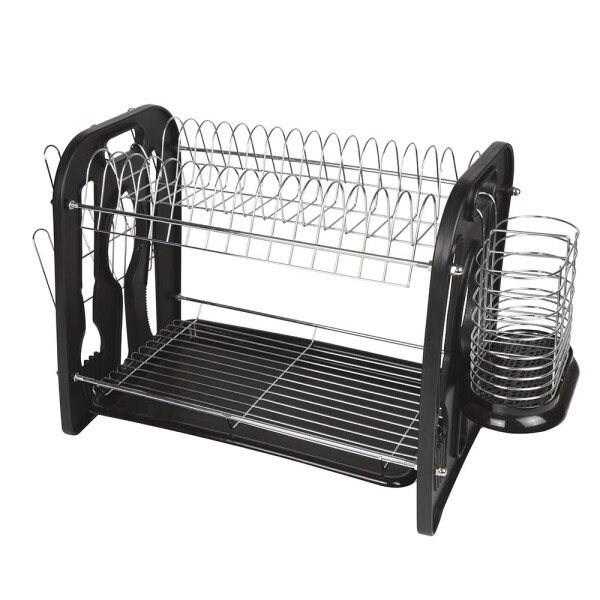 ESCURRIDOR DE PLATOS DOBLE NEGRO MAGGIORE NEGRO