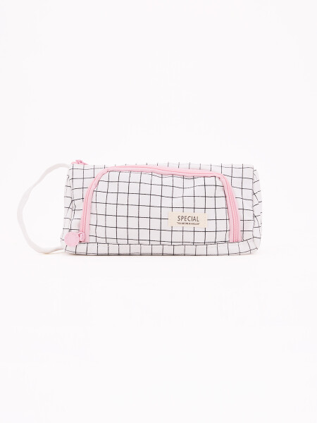 CARTUCHERA DOBLE CIERRE BLANCO