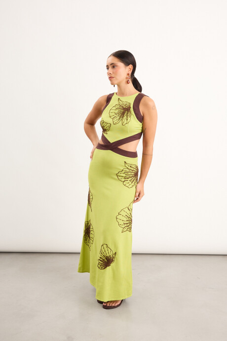 Vestido Floresta Verde