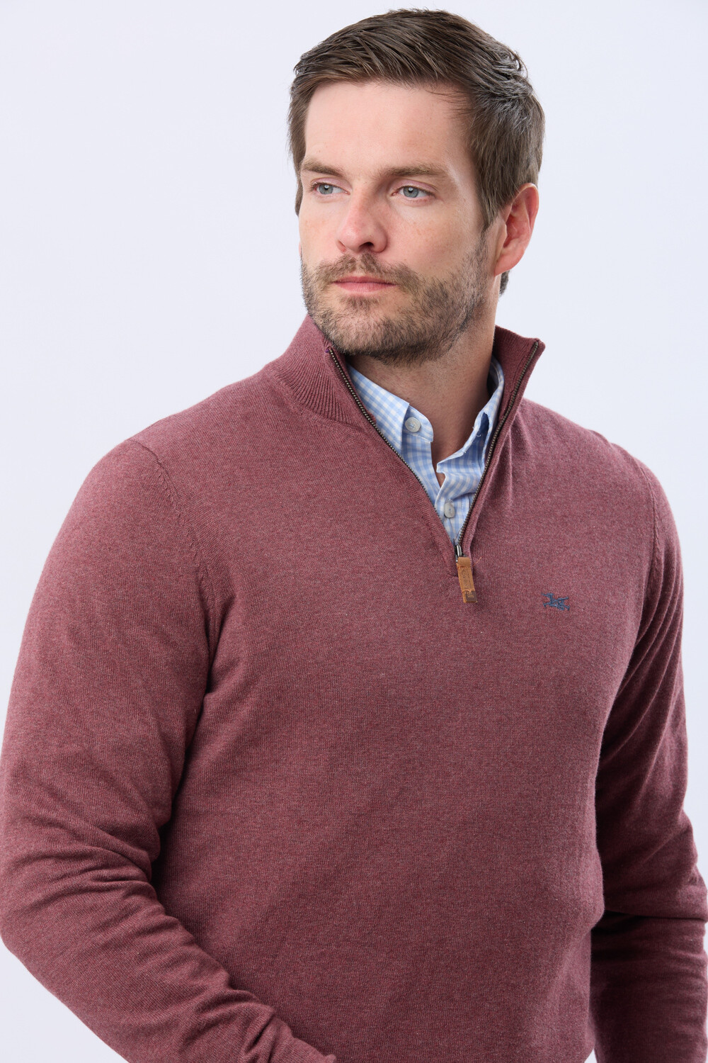 BUZO TEJIDO DE ALGODÓN Bordo