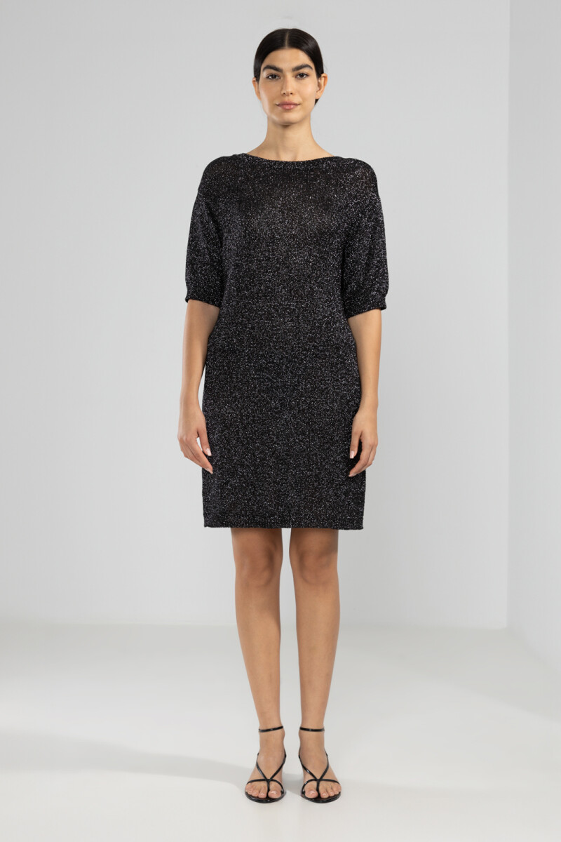 LARA KNIT DRESS Black
