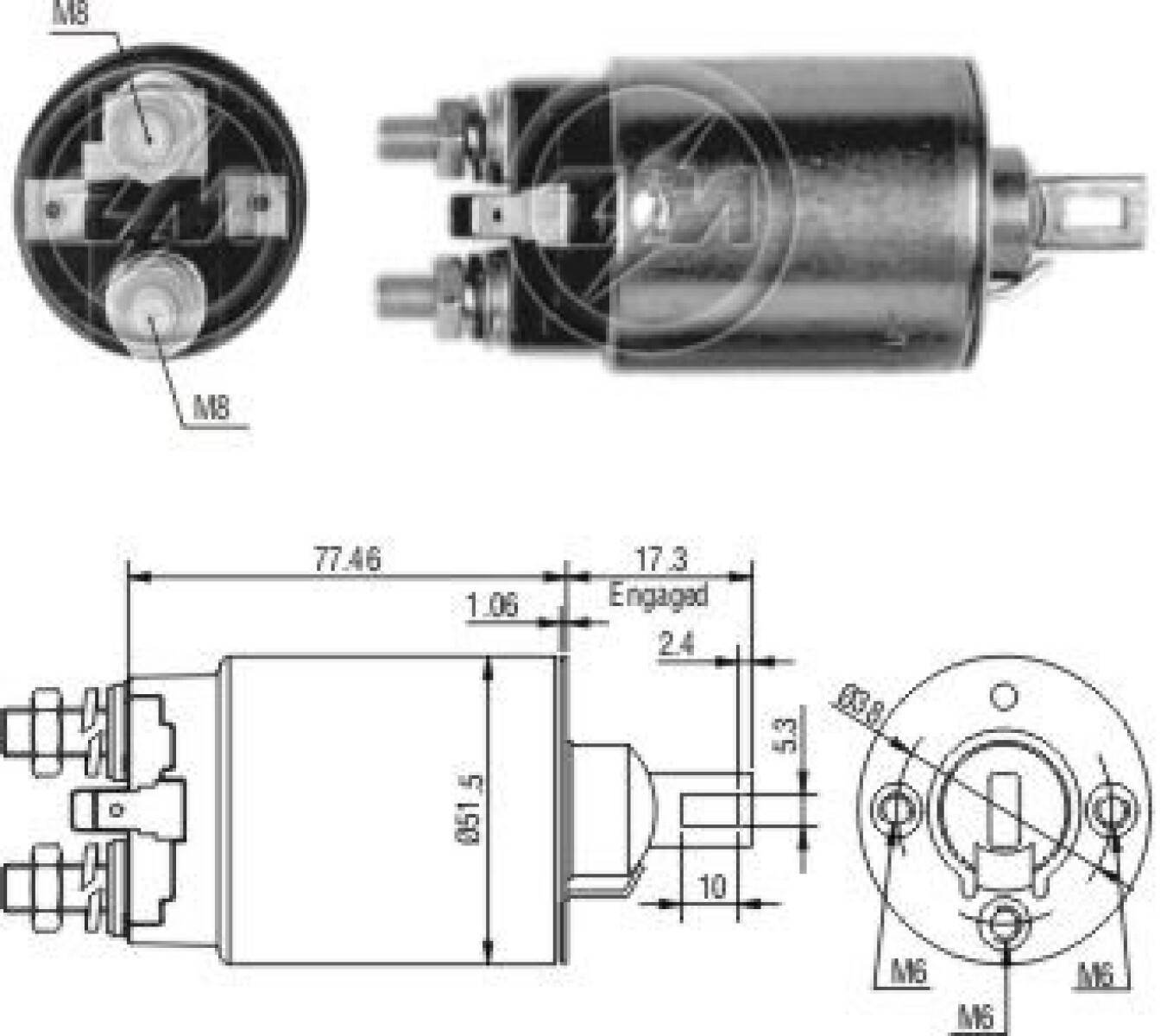 AUTOMATICO DE ARRANQUE VOLKSWAGEN SANTANA-QUANTUM/NISSAN SUNNY-MARCH-URVAN/AUDI ZM 