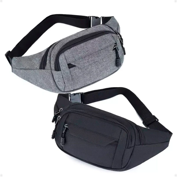 Riñonera Bolso Bandolera de Hombro Gris Riñonera Bolso Bandolera de Hombro Gris