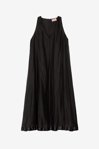 VESTIDO ARRUGADO Negro