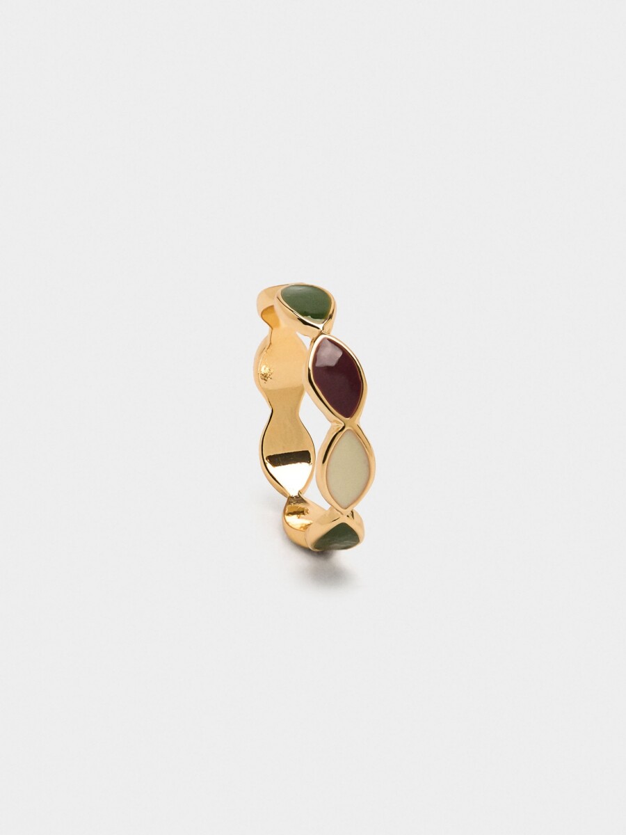 Anillo Con Esmalte multicolor