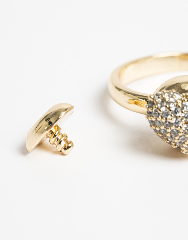 Anillos Chicos Day To Night Anillo Charm Day To Night - Dorado