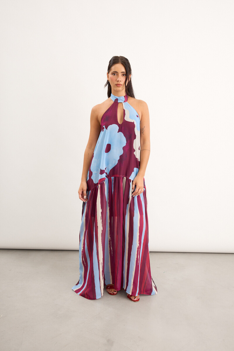 Vestido Halo - Bordó 