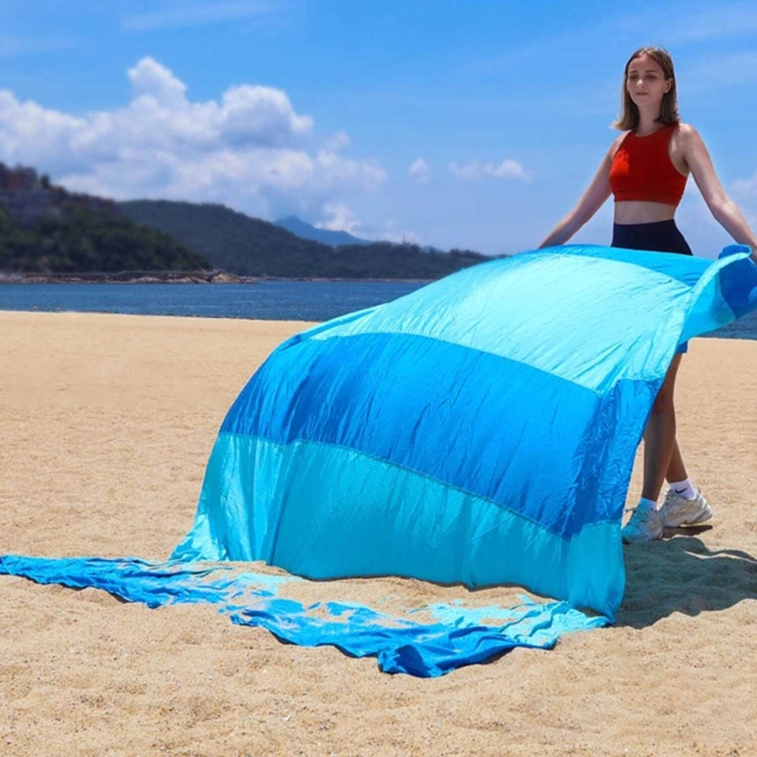 Manta de bolsillo para exteriores, manta de picnic compacta, manta de  playa, impermeable, a prueba de arena, manta de picnic impermeable,  plegable