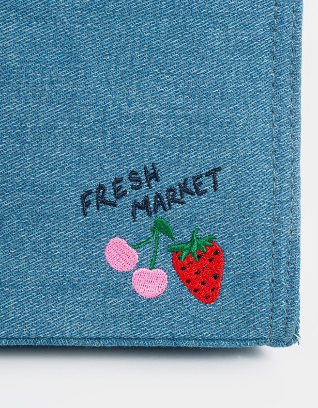 City Cartera City Canvas Playera - Azul Celeste