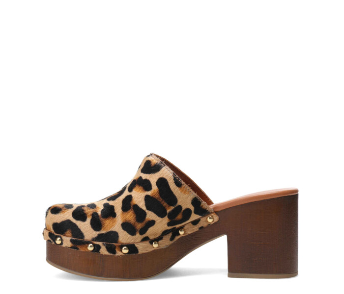 Zapato tipo zueco Leopardo