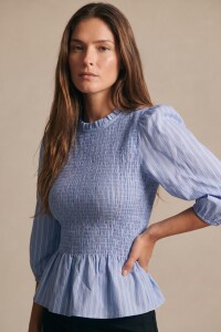 Blusa Smock Celeste