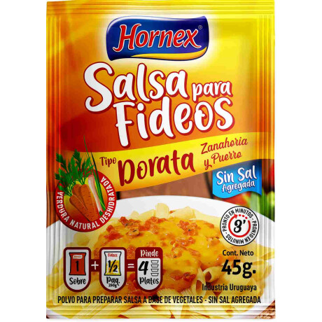 SALSA HORNEX SIN SAL 45G DORATA SALSA HORNEX SIN SAL 45G DORATA