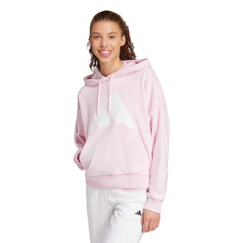 Canguro de Mujer Adidas Essentials Big Logo Rosado Claro - Blanco