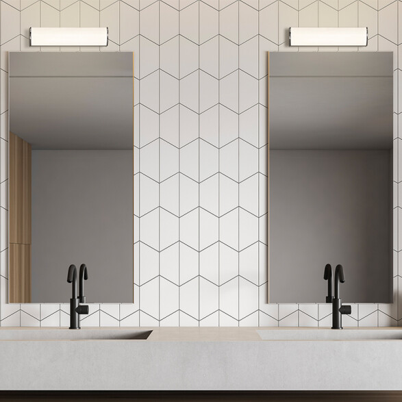 Aplique LED alargado cromo 18W CCT IP44 ALDO BA0100