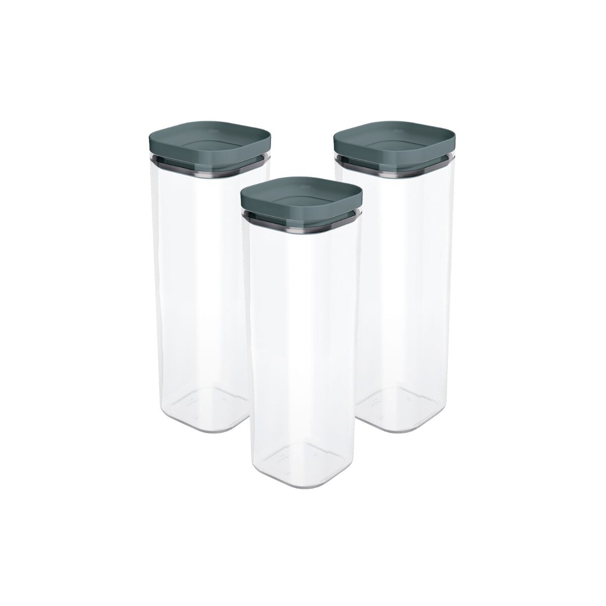 Set x3 Pote hermético 2,2L - GRIS 