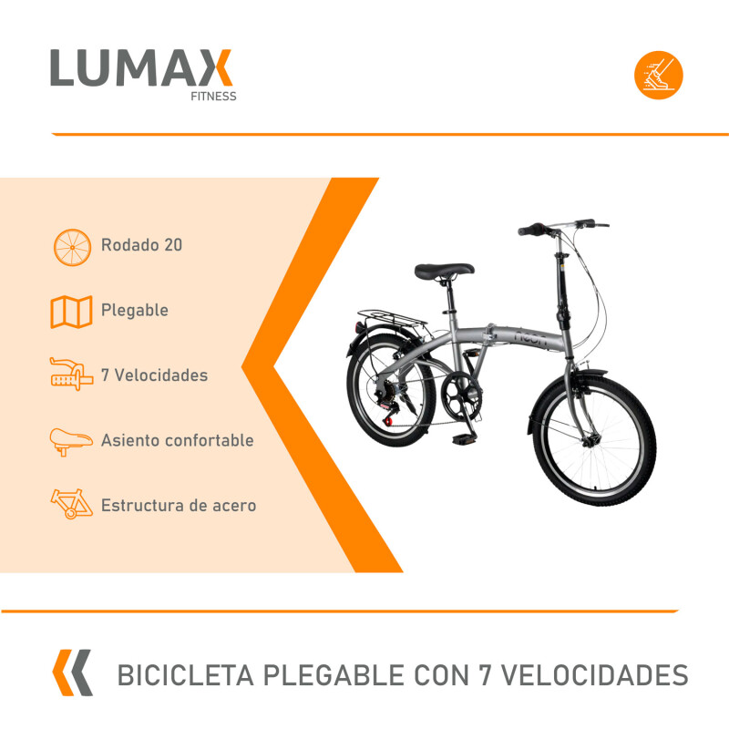 Bicicleta Plegable Rodado 20 Shimano Parrilla Olive