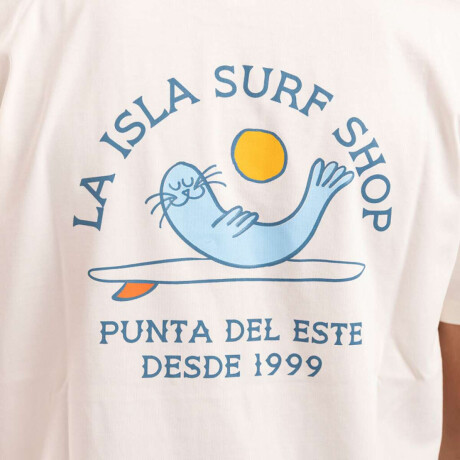 Remera La Isla Foca Vintage white