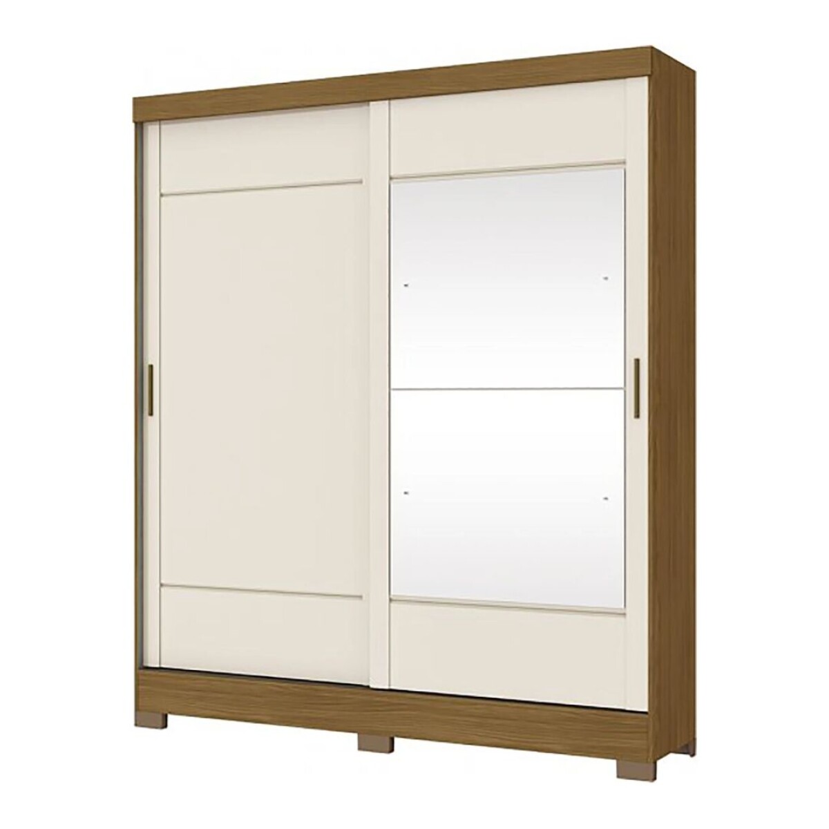 Placard Ropero 2 puertas Mdp Nat/Off White B74 c/espejo 