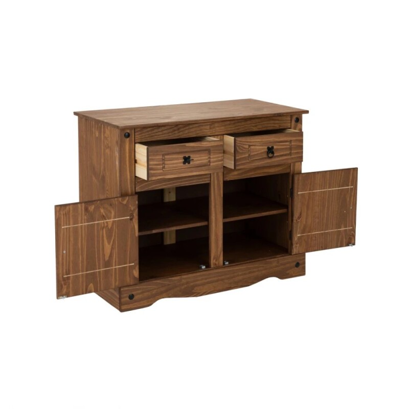 Aparador 2 Puertas y 2 Cajones - Linea Mexicana Nogal Aparador 2 Puertas y 2 Cajones - Linea Mexicana Nogal