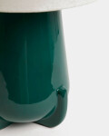 Lámpara de mesa Odra de cerámica crudo acabado brillante verde acabado brillante