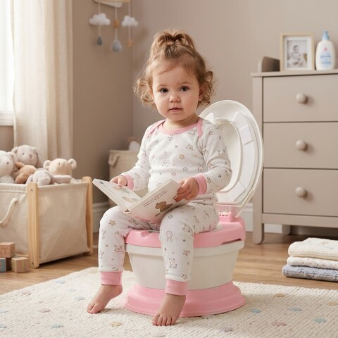 Pelela inodoro para bebes y niños con tapa y asiento infantil IMBACK Color Rosa Pelela inodoro para bebes y niños con tapa y asiento infantil IMBACK Color Rosa