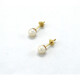 5 mm Caravanas en Oro 18 K Y Perlas. Peso 1 Grs 5 mm Caravanas en Oro 18 K Y Perlas. Peso 1 Grs