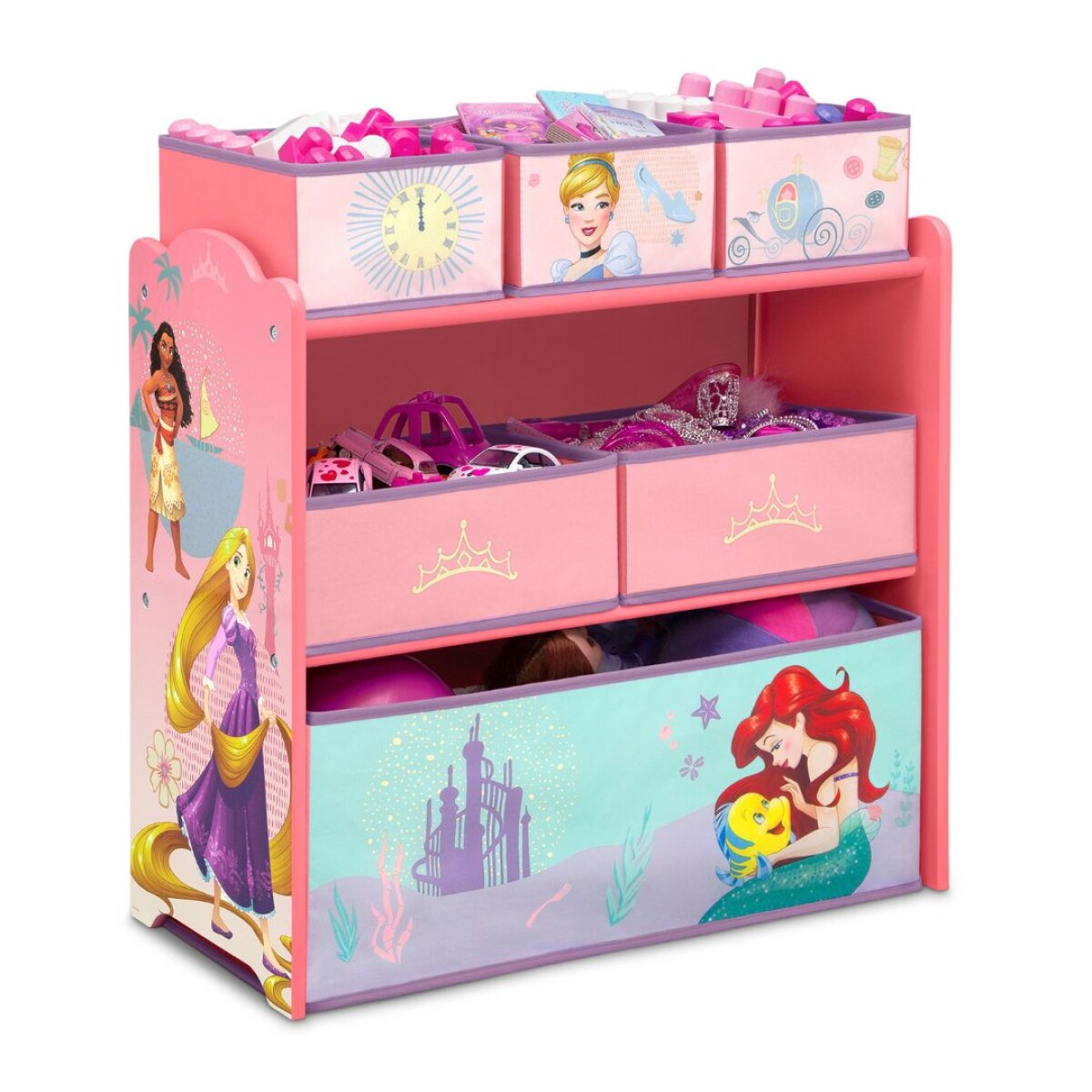 Organizador de Juguetes de Princesas Disney de 6 contenedor - SALMON 