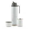 Set termo Comet Bologna 1 lt + Mate de 160 ml Blanco