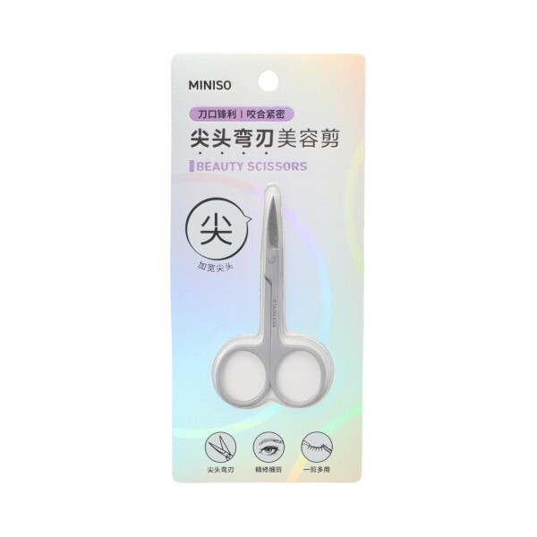 Tijera cejas punta curva