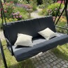 Hamaca Jardín Lumax con Toldo Hierro Exterior Gris