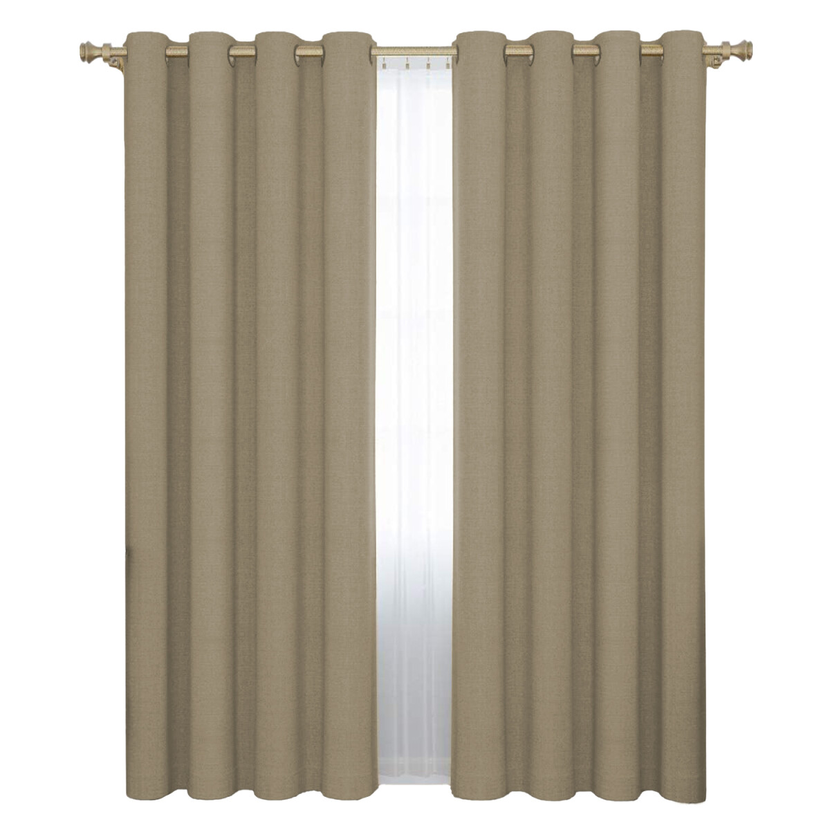 Set x2 Cortina Blackout 140x230 Cm Living Dormitorio - Gris Topo 