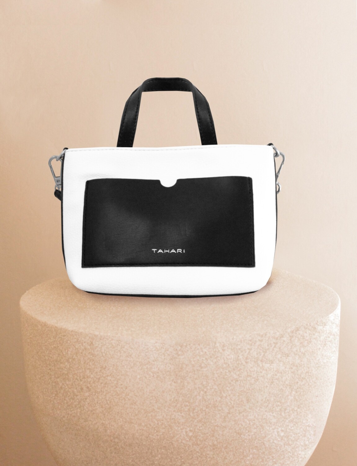 Cartera Crossbody - Blanco/negro — LA OPERA