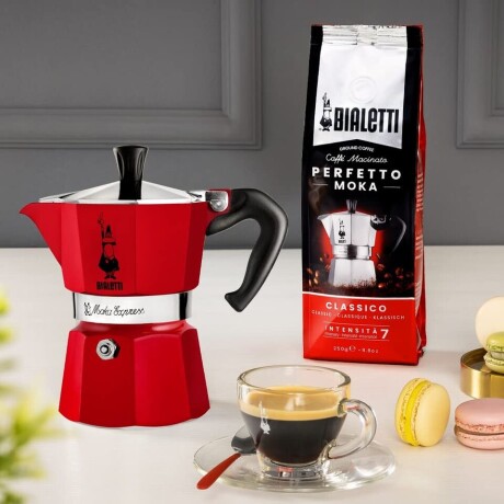 Cafetera Bialetti Aluminio Roja 6 Pocillos ROJO