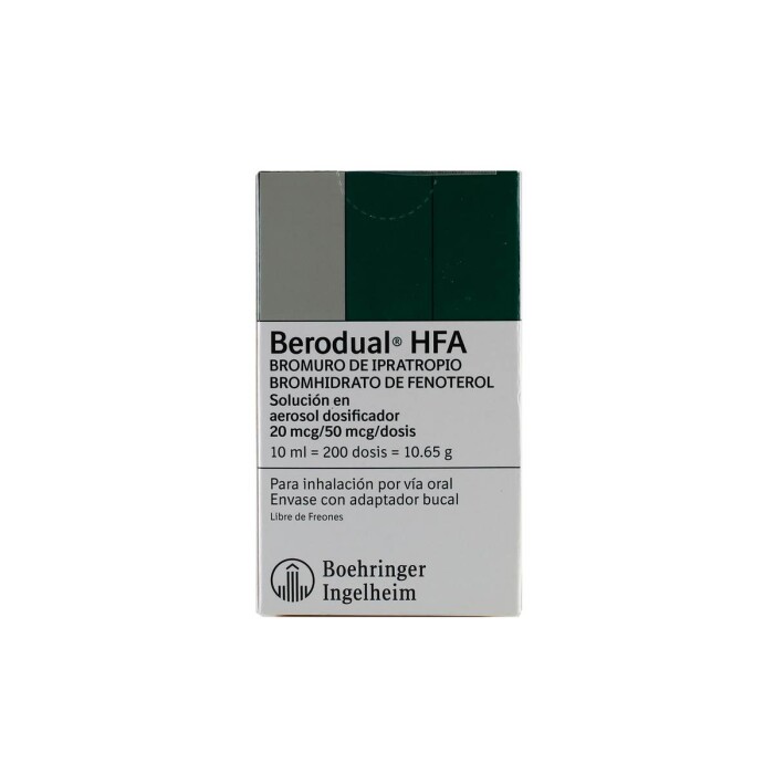 BERODUAL HFA AEROSOL 10 ML. FR. X 200 DO única