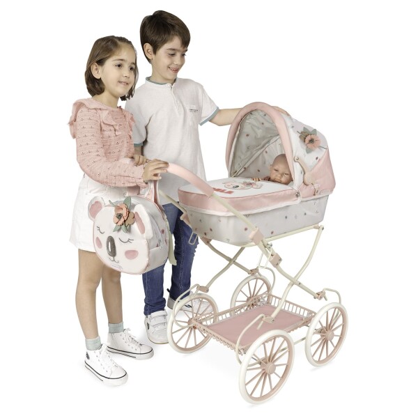 Set Coche Muñecas De Cuevas Niños Juguete Plegable + Bolso Variante Color Rosa