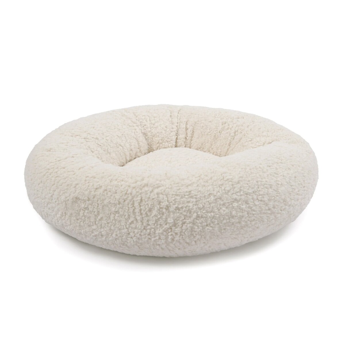 Cama Colchon Perro Gato Grande Redondo Puff Comodo 60 Cm - Variante Color Blanco 