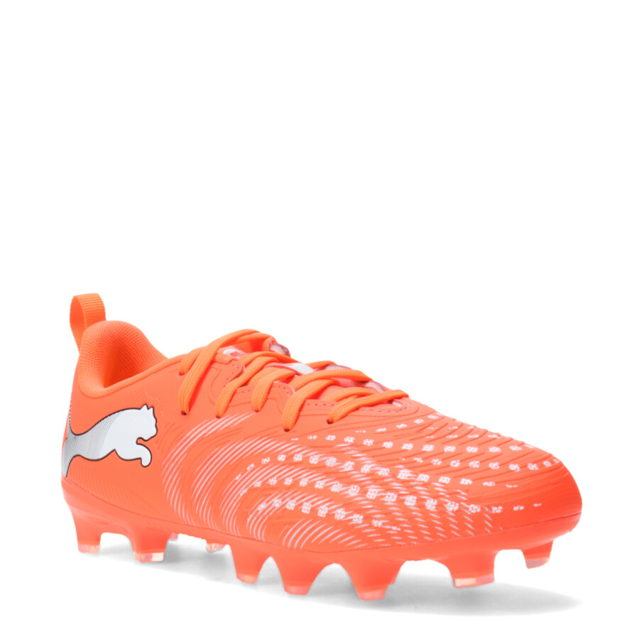 Championes de Niños Puma Futbol 11 Future 9 Play Fg/Ag Jrs Naranja - Blanco