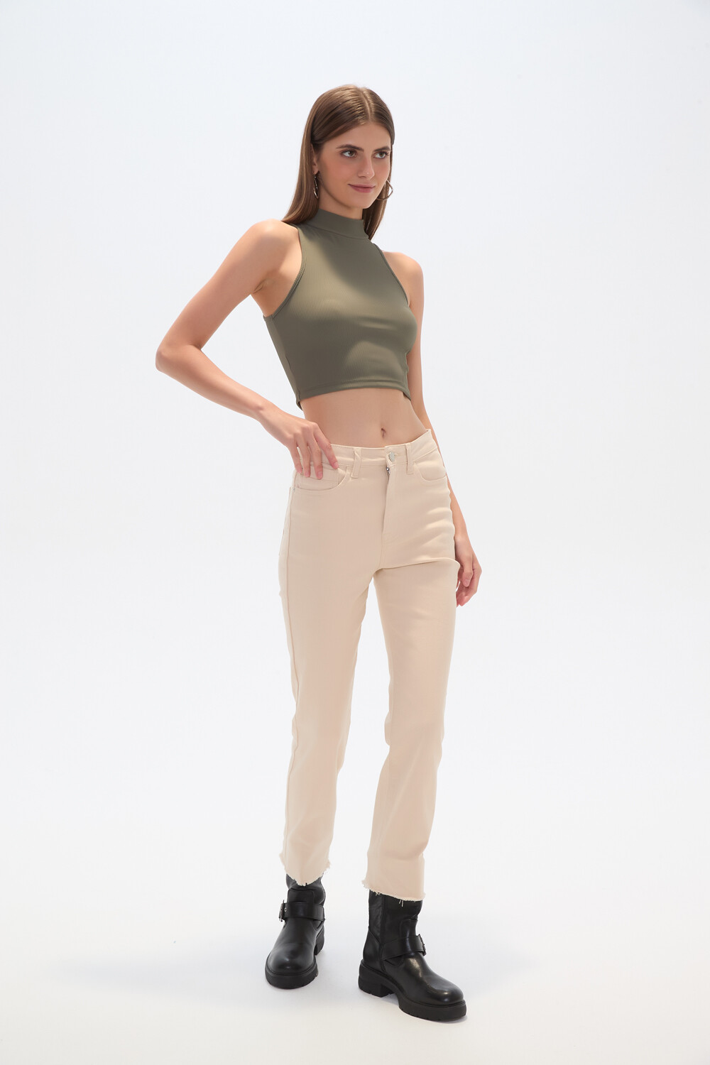 Pantalon Calendre Beige Claro