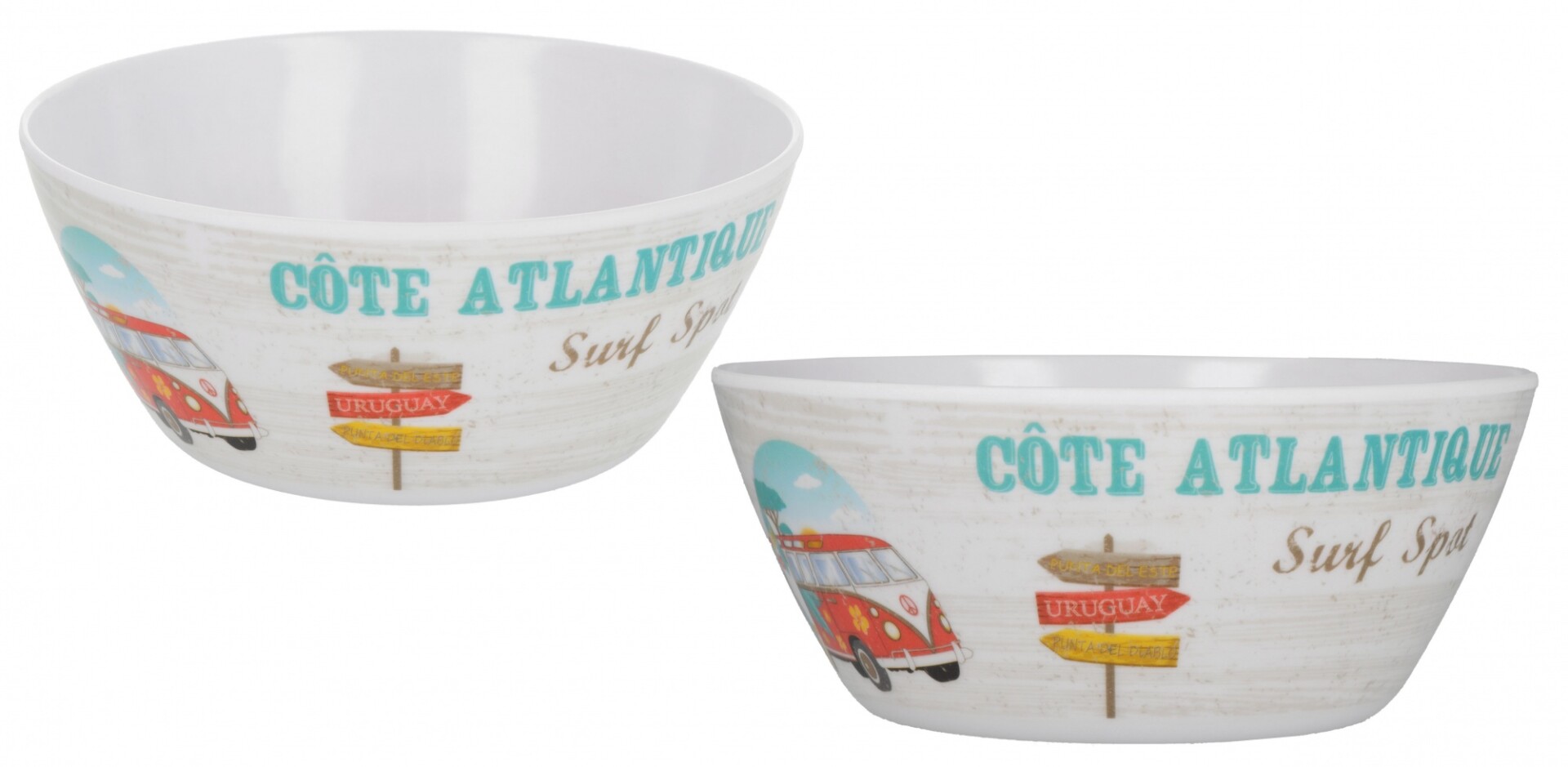 Bowl de melamina para ensalada Linea Cote Atlantique grande 