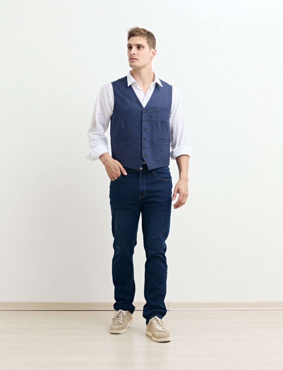 470638 CHALECO HARRINGTON LABEL Azul