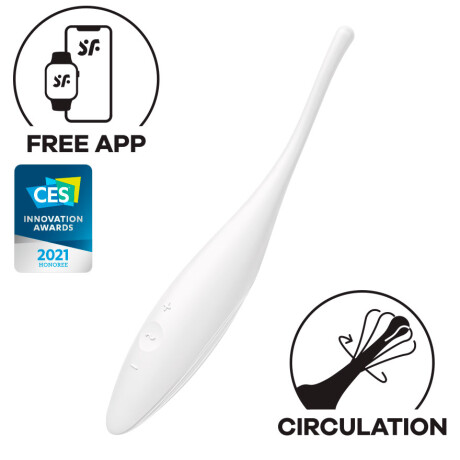 Satisfyer Twirling Joy Punta Vibradora Connect App Blanco