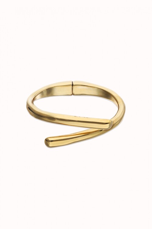PULSERA DE ALEACIÓN DE METALES BAÑADA EN ORO 18K CON FORMA DE TUBOS Pulsera