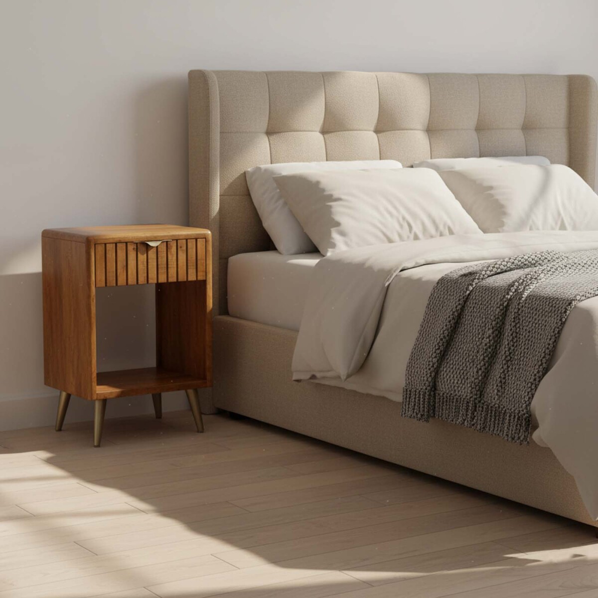 MESA DE LUZ - MADERA MARRON RENEE 1C 