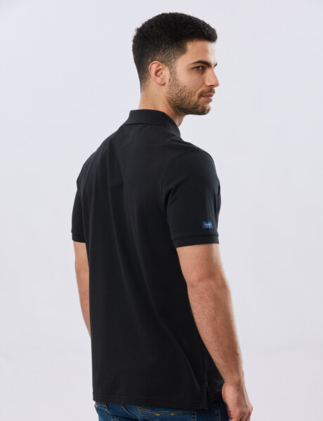 REMERA POLO LISA PIQUÉ Negro