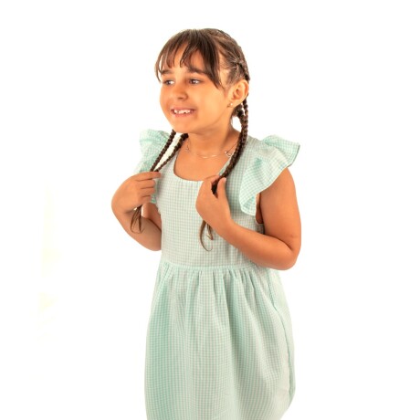 Vestido peto de niña Verde
