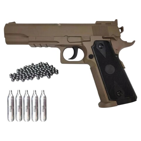 Combo Pistola Co2 P1911 Calibre 4,5mm Combo Pistola Co2 P1911 Calibre 4,5mm