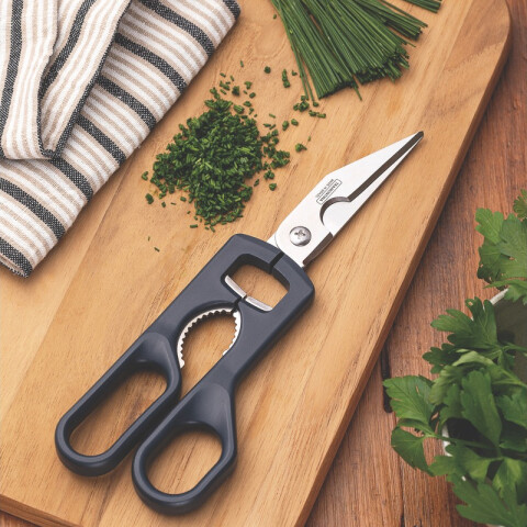 Tijera uso doméstico color negro, modelo UTILITA -TRAMONTINA TR7696