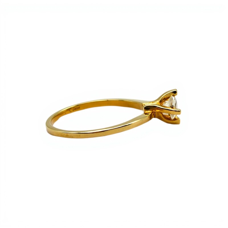 Anillo Solitario-Oro bajo-Piedra Zirconia-AN8078 conpiedra